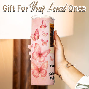Butterfly Poem In Loving Memory Skinny Tumbler 20oz