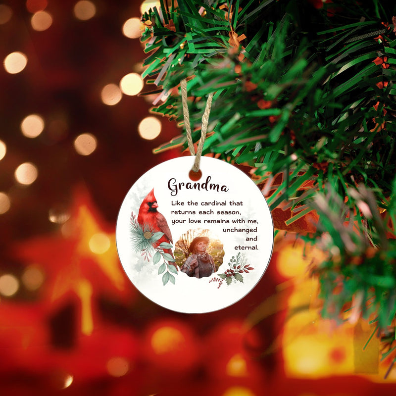 Personalized Grandma Remembrance Memorial Ceramic Ornament