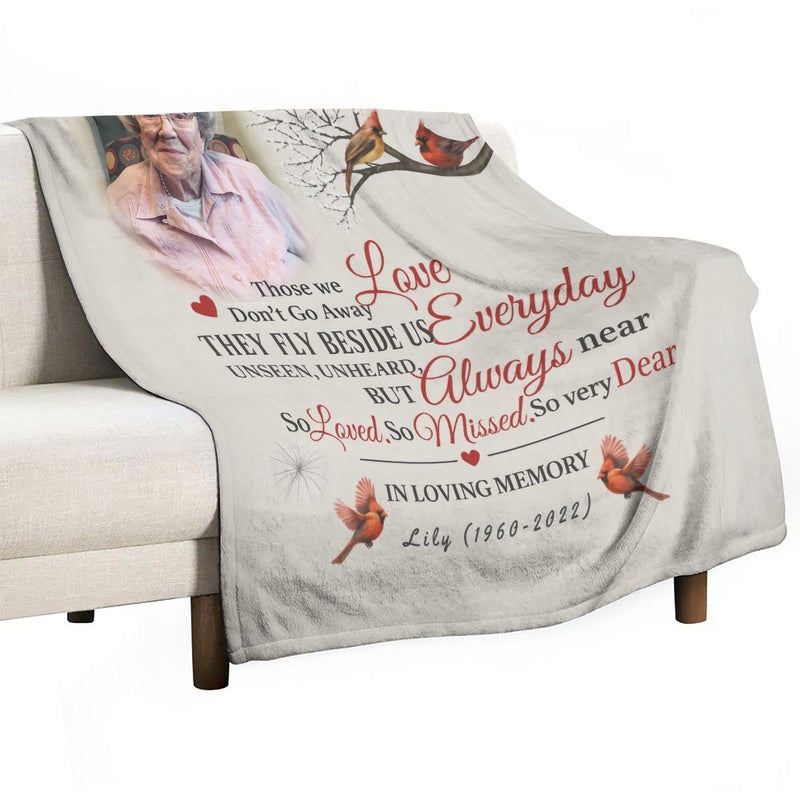 Those We Love Don't Go Away - Personalized Photo Blanket