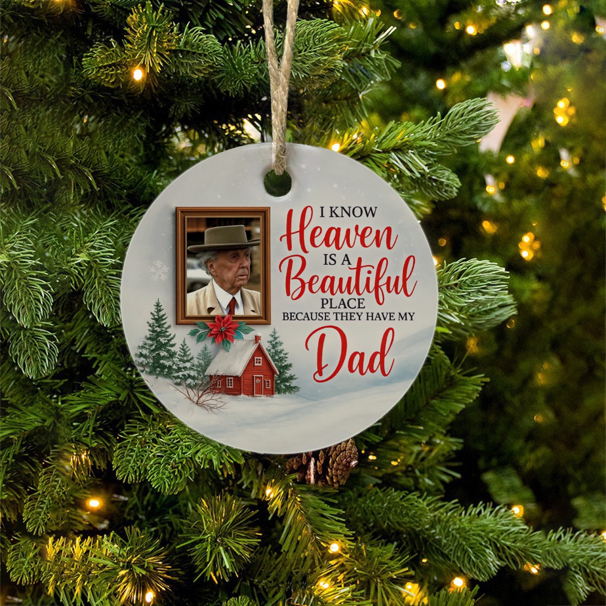 Heaven is a Beautiful Place Round - Ceramic Decoration Ornaments