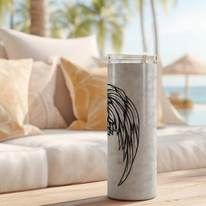 Angel Wings God Has You In His Arms Skinny Tumbler 20oz