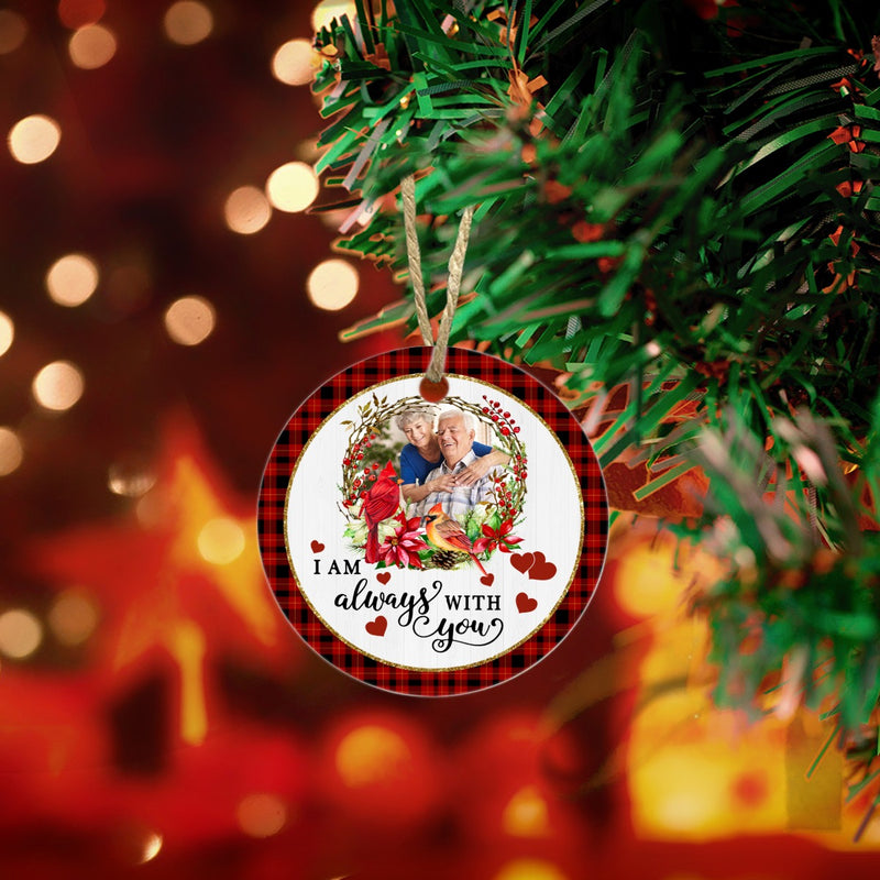 I Am Always With You - Round Christmas Ceramic Ornaments