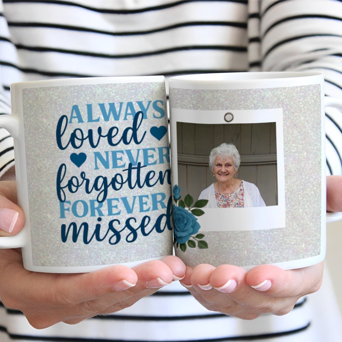 Memorial Always Loved Never Forgotten Mug Wrap 11oz