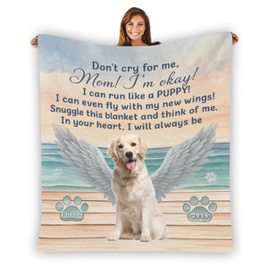 Don't Cry For My Pet Loss - Personalized Photo Blanket