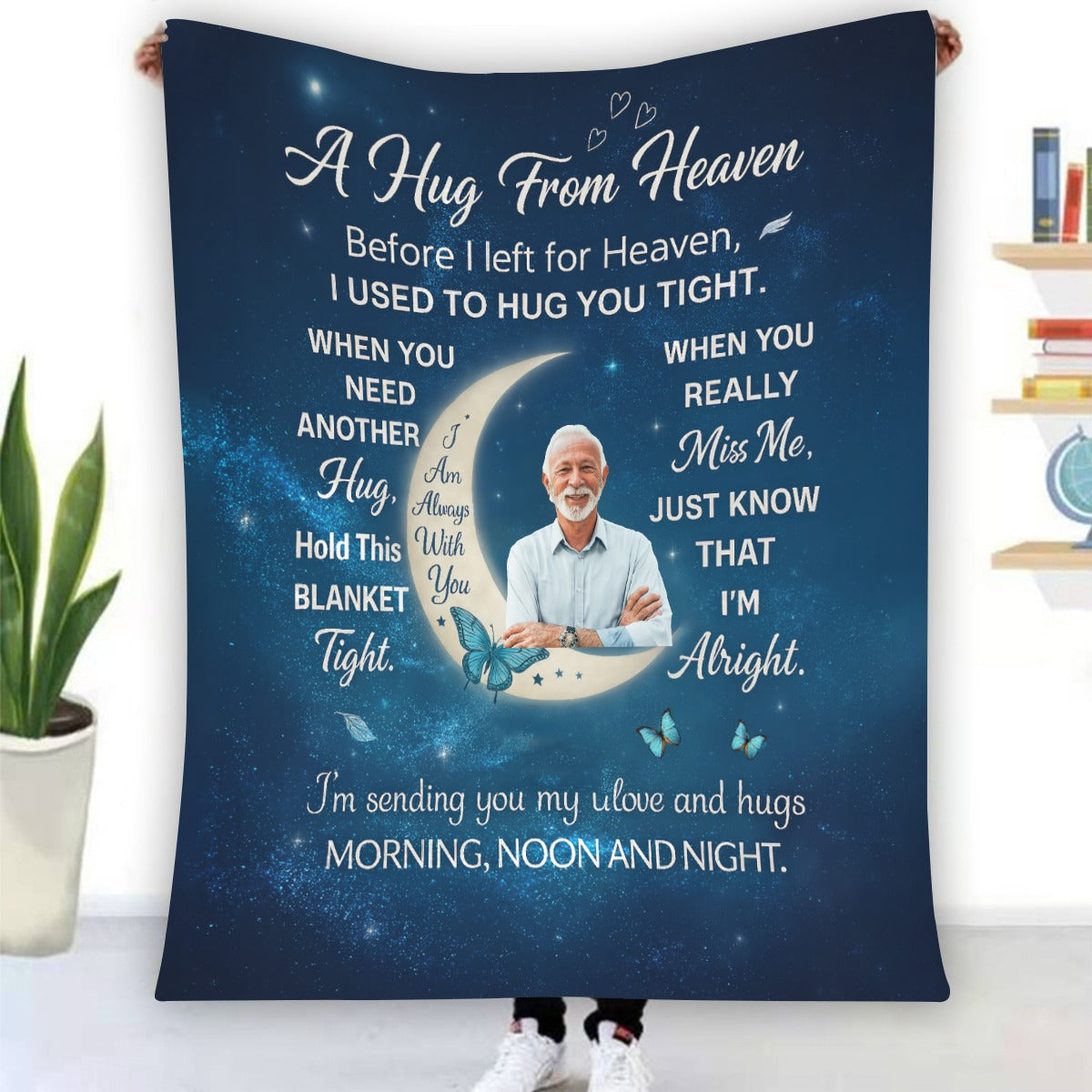 A Hug From Heaven - Personalized Photo Blanket
