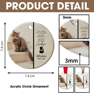 Memorial Cat Add Photo Pet Canadian Ceramic Ornament