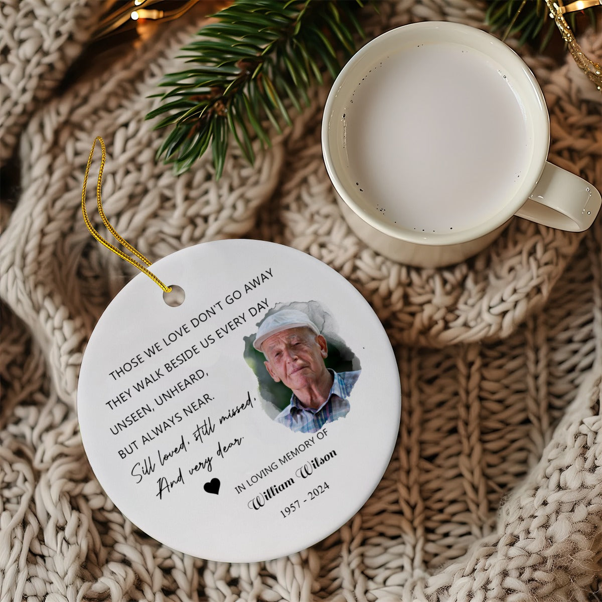 Round Christmas Ceramic Decoration Ornaments
