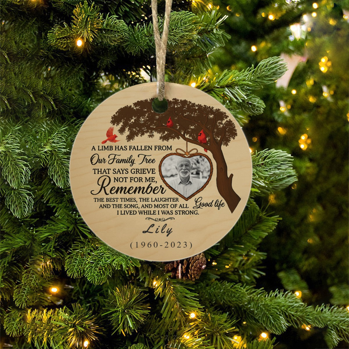 A Limb Has Fallen From Our Family Tree - Personalized Ceramic Ornament