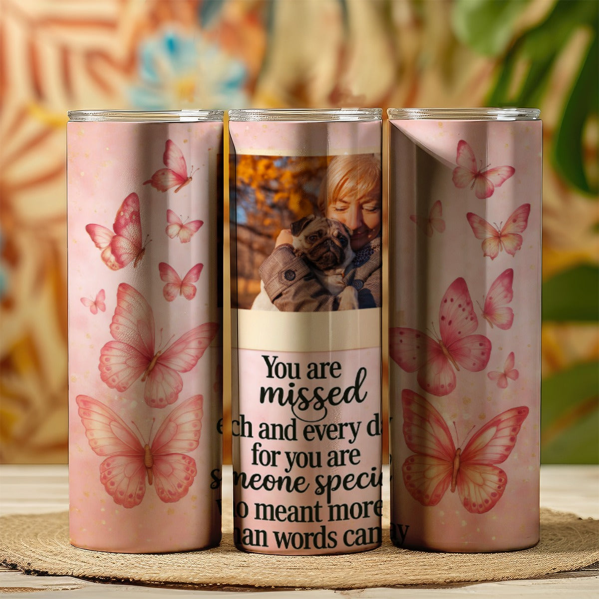 Butterfly Poem In Loving Memory Skinny Tumbler 20oz