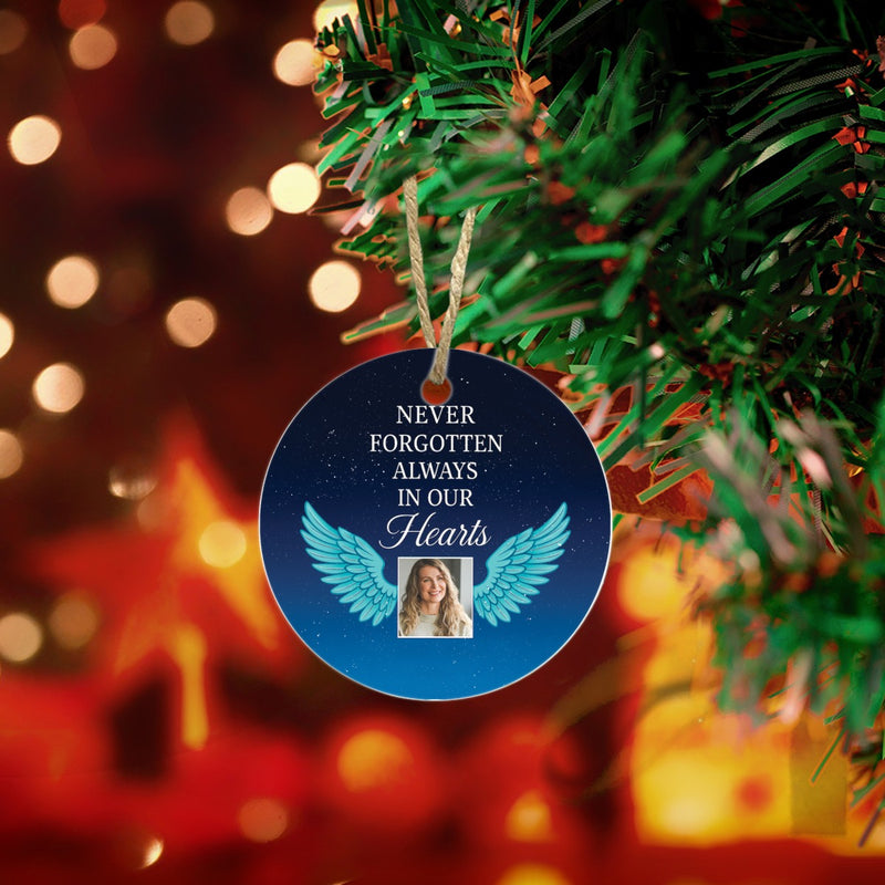 Angel Wings Memorial Ornament, Remembrance Christmas Keepsake for Loved Ones