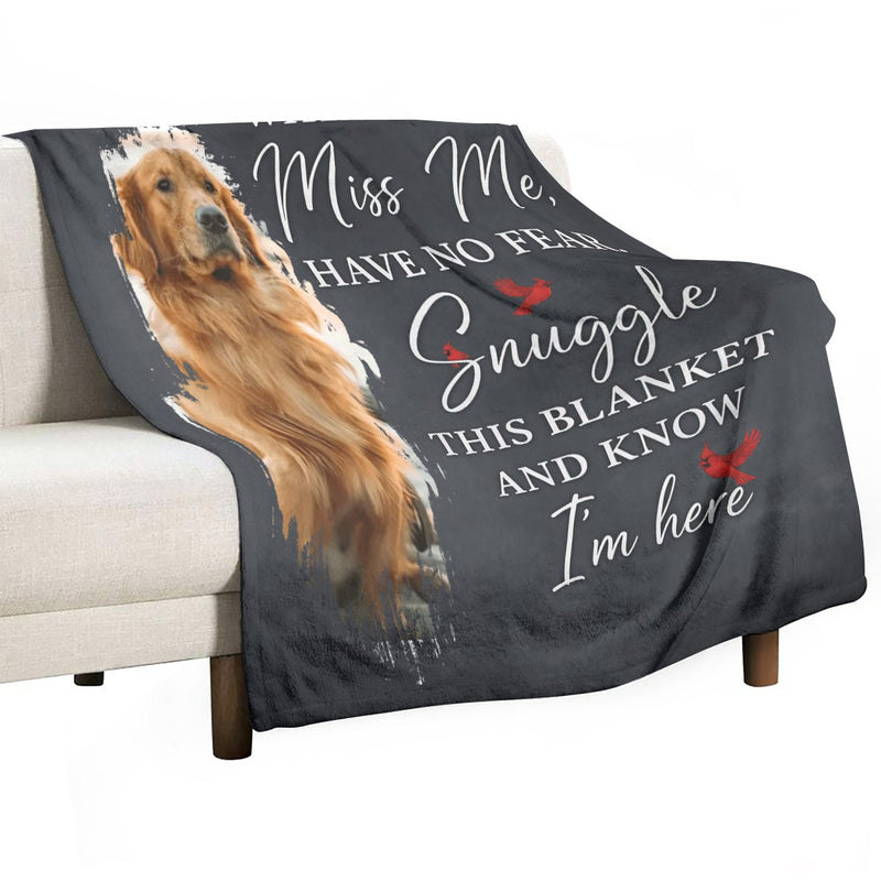 Snuggle This Blanket Memorial Pet Loss - Personalized Photo Blanket