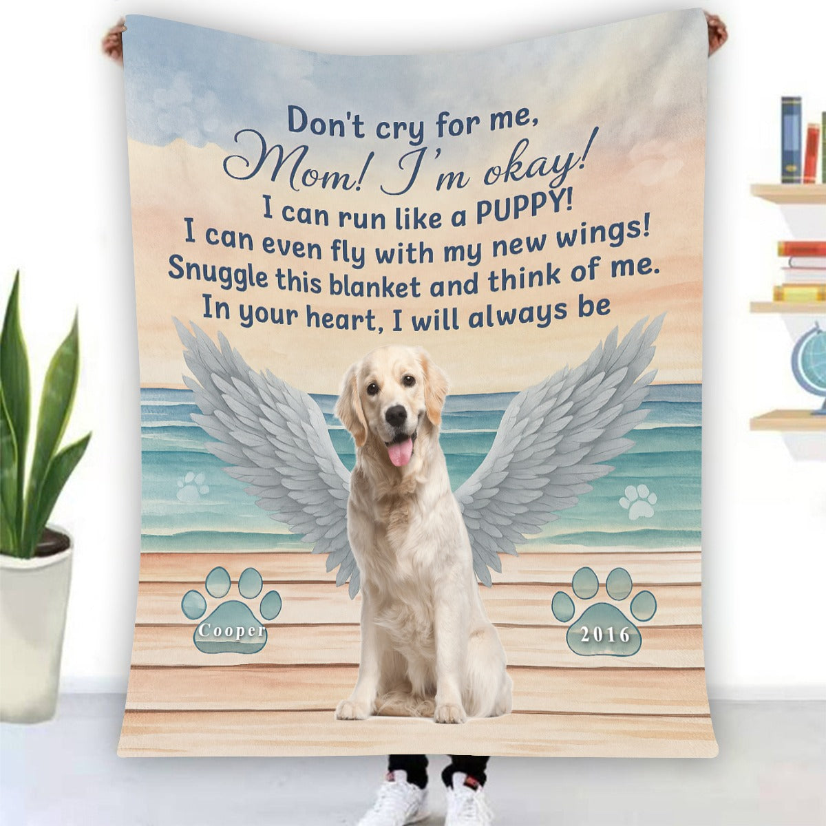 Don't Cry For My Pet Loss - Personalized Photo Blanket
