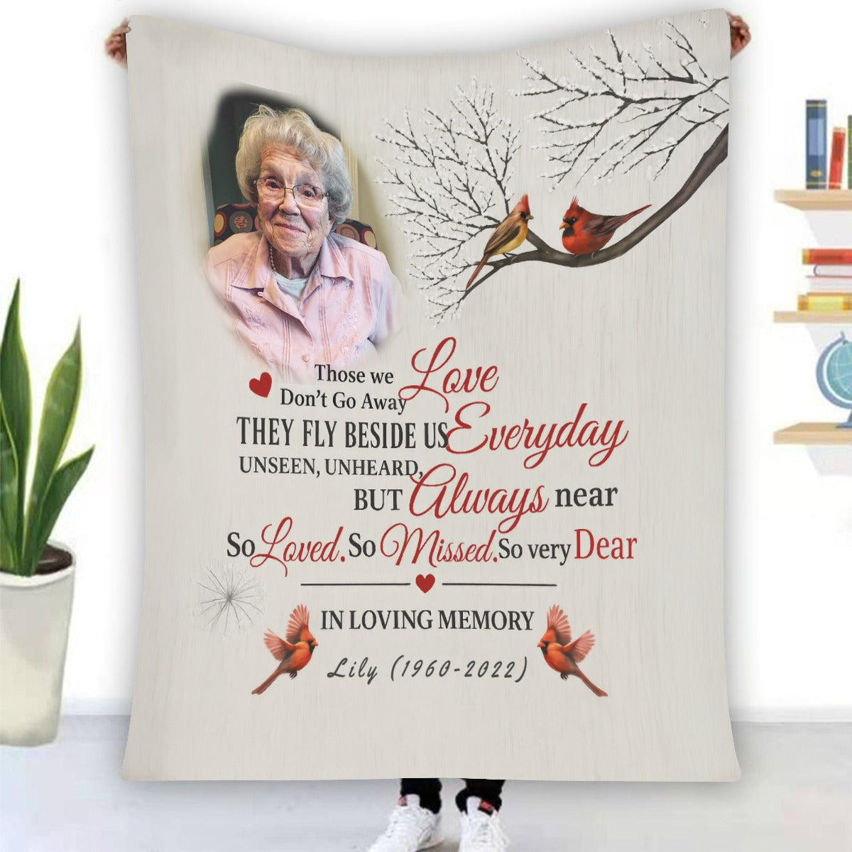 Those We Love Don't Go Away - Personalized Photo Blanket