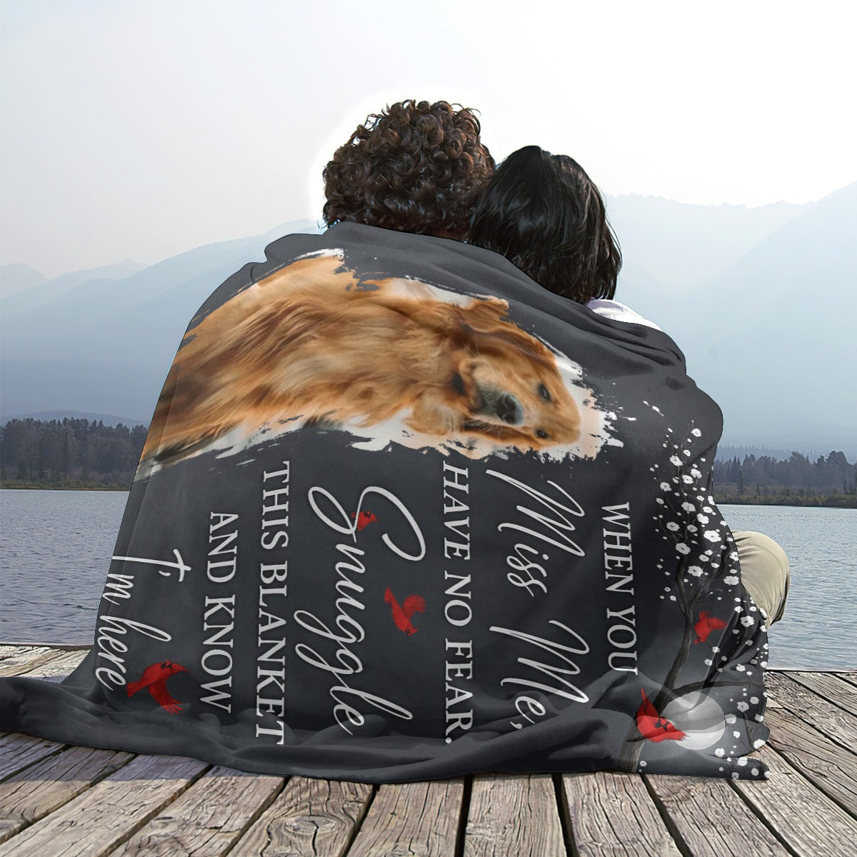 Snuggle This Blanket Memorial Pet Loss - Personalized Photo Blanket
