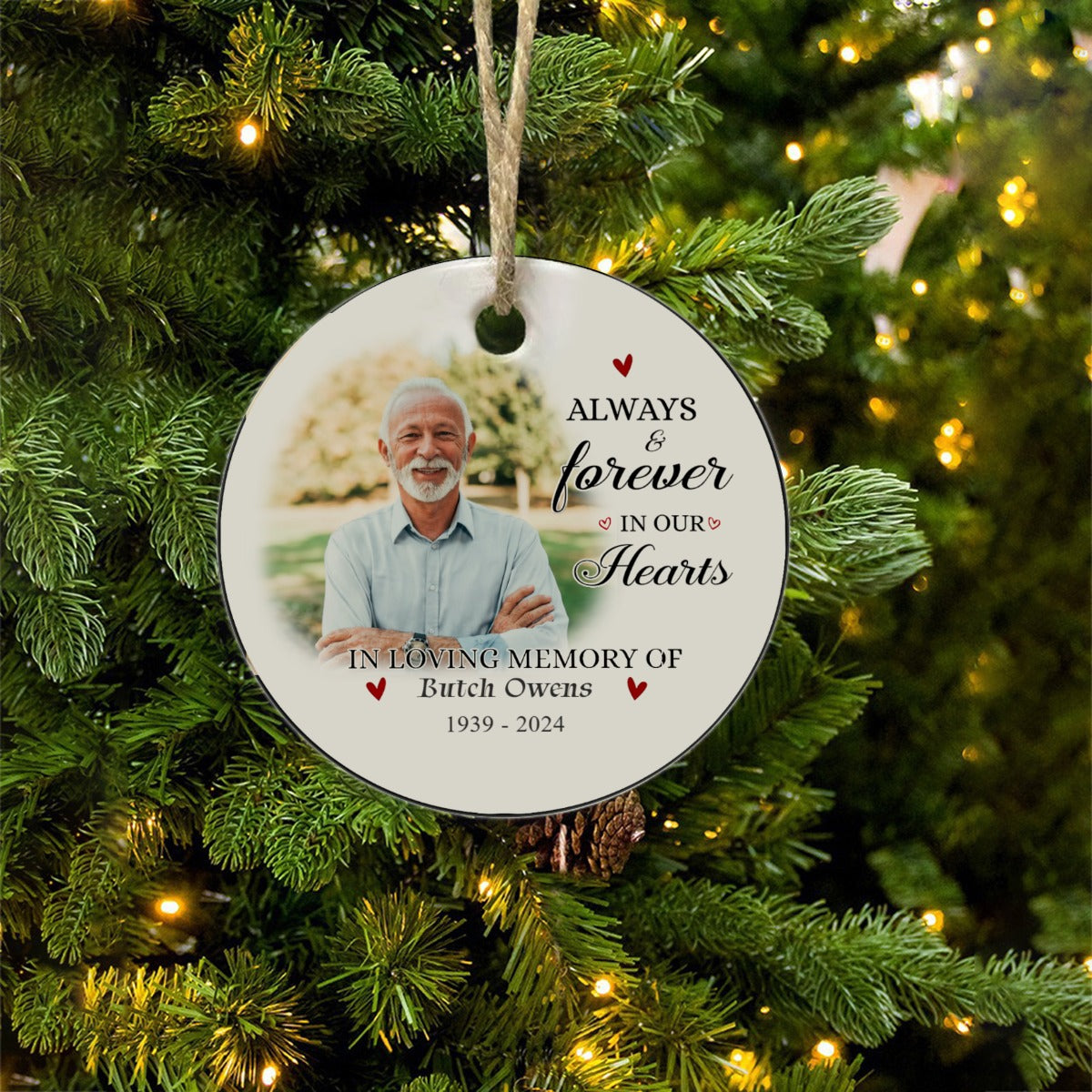 Always And Forever Keepsake Memorial Ceramic Ornament