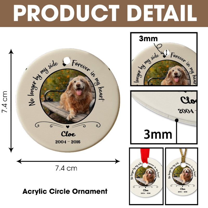 Memorial Round Add Photo Pet Dog Cat Ceramic Ornament