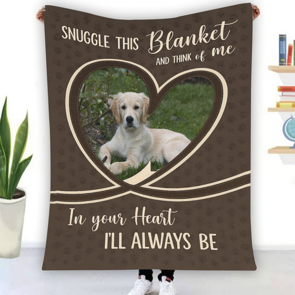 Memorial Pet Loss Snuggle This Blanket And Think Of Me - Personalized Photo Blanket