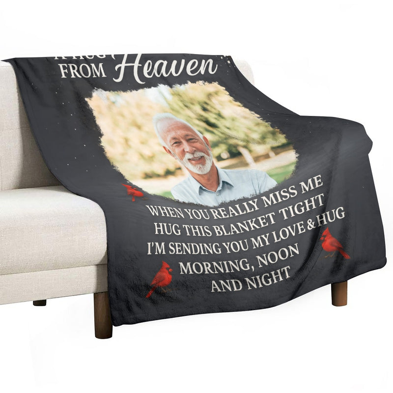 A Hug From Heaven - Personalized Photo Blanket