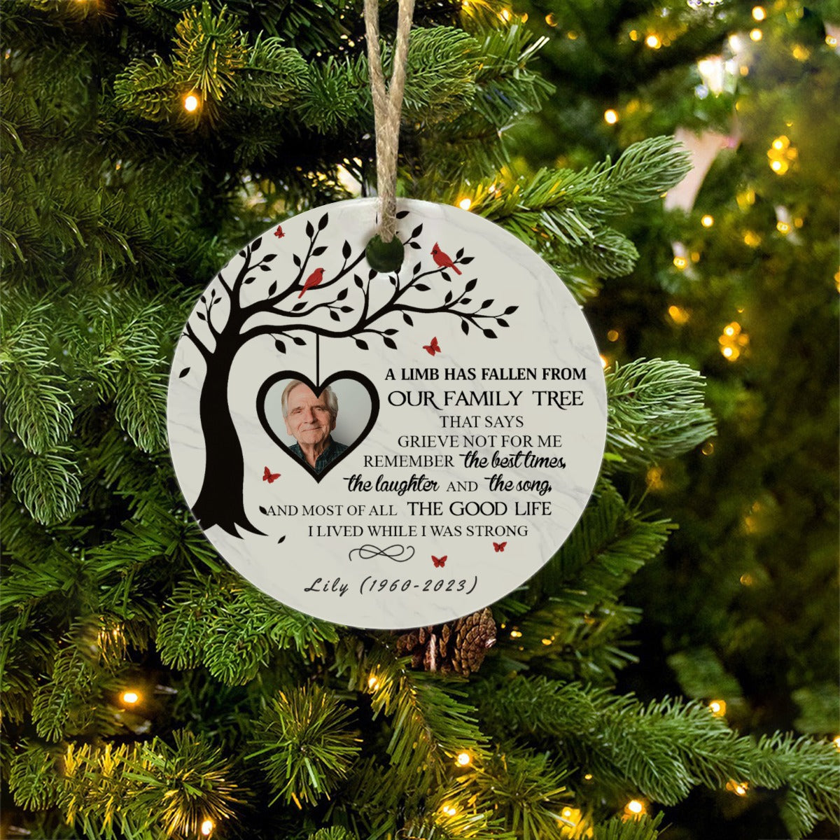 A Limb Has Fallen from Our Family Tree - Personalized Ceramic Ornament