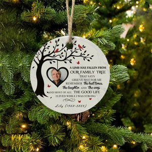 A Limb Has Fallen from Our Family Tree - Personalized Ceramic Ornament