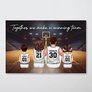 Basketball Team Personalized Family Poster, Unique Father's Day Gift for Dad, Gift for Husband