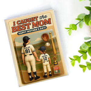 We Caught the Best Mom Baseball Custom Figure Personalized Acrylic Block Plaque, Gift for Mom, Gift for Wife