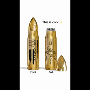 Best Dad Papa Grandpa Ever Fist Bump Outline Nation Flag Independence Day 4th Of July Gift For Husband Father Figures Personalized Bullet Tumbler
