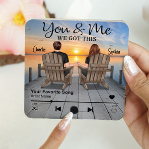 Eternal Love Couple Sitting On The Lake Dock Personalized Music Fridge Magnet, Heartfelt 2025  Gift For Couple, For Him, For Her, Boyfriend, Girlfriend, Husband, Wife