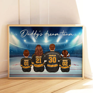 Hockey Team Personalized Poster, Gift For Family, Father's Day Gift for Dad, Grandpa, Husband