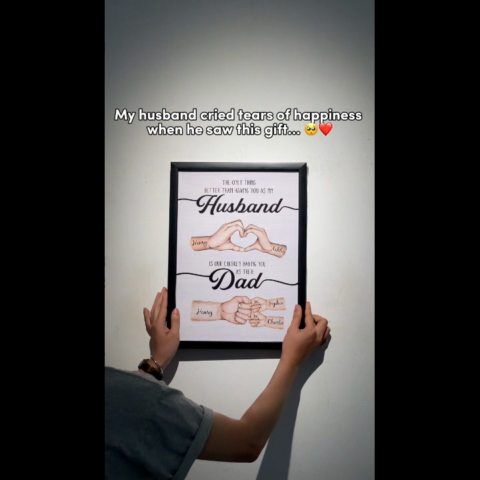 The Only Thing Better Husband Dad Hands Personalized Poster, Father's Day Gift for Husband, Gift for Dad