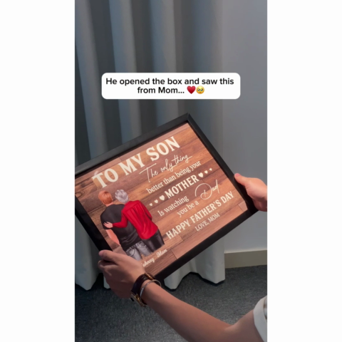 To My Son Happy Father's Day Personalized Poster, Heartfelt 2025 Father's Day Gift For Son
