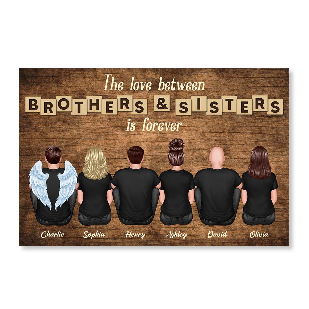 Love Between Brothers & Sisters Personalized Poster