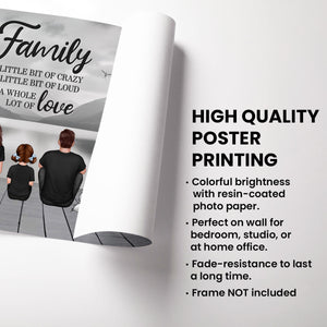 Retro Vintage Family A Little Whole Lot of Love Sign Posts Personalized Poster, Unique 2025 Father's Day Gift For Dad, Husband