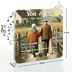 Eternal Love Couple Growing Old Together Personalized Music Fridge Magnet, Heartfelt 2025  Gift, Anniversary Gift For Couple, For Him, For Her, Husband, Wife