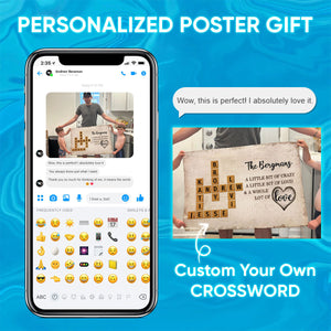 Family Whole Lot Of Love Crossword Puzzle Art - Captured In A Moment, Cherished For A Lifetime Personalized Poster, Unique & Meaningful Gift For Family