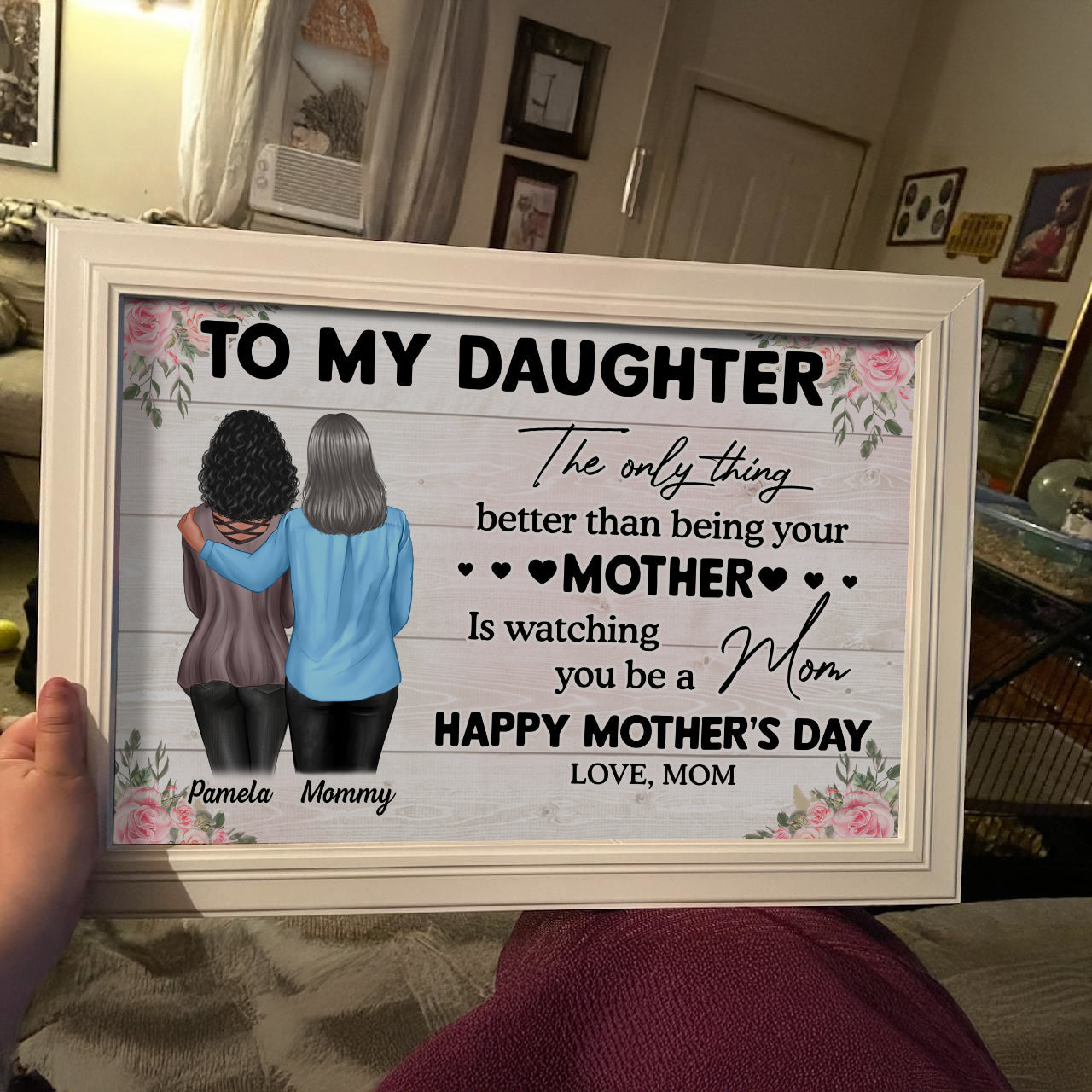 To My Daughter From Mom Personalized Poster, Heartfelt Gift For Daughter