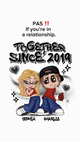 Y2K Couple Airbrushed Personalized Shirt, Perfect 2025  Gift For Him For Her
