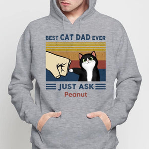 Best Cat Dad Ever - Personalized Father's Day Gift | Premium Cotton T-Shirt