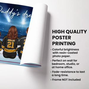 Hockey Team Personalized Poster, Gift For Family, Father's Day Gift for Dad, Grandpa, Husband