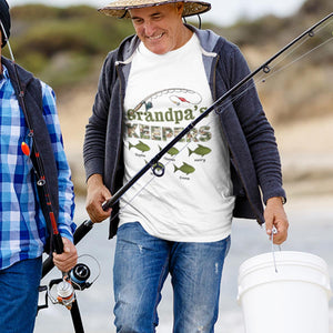Grandpa‘s Keepers Camouflage Pattern Fishing Personalized Shirt, Unique 2025 Father's Day Gift For Grandpa, Dad