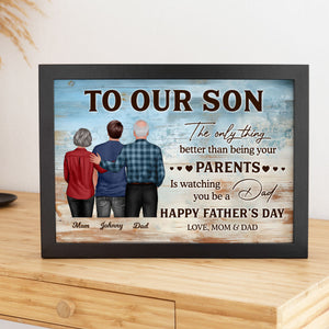 To My Son Happy Father's Day Personalized Poster, Heartfelt 2025 Father's Day Gift For Son