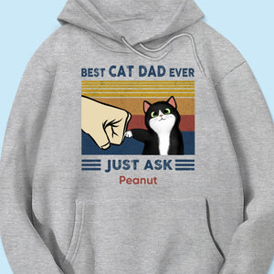 Best Cat Dad Ever - Personalized Father's Day Gift | Premium Cotton T-Shirt
