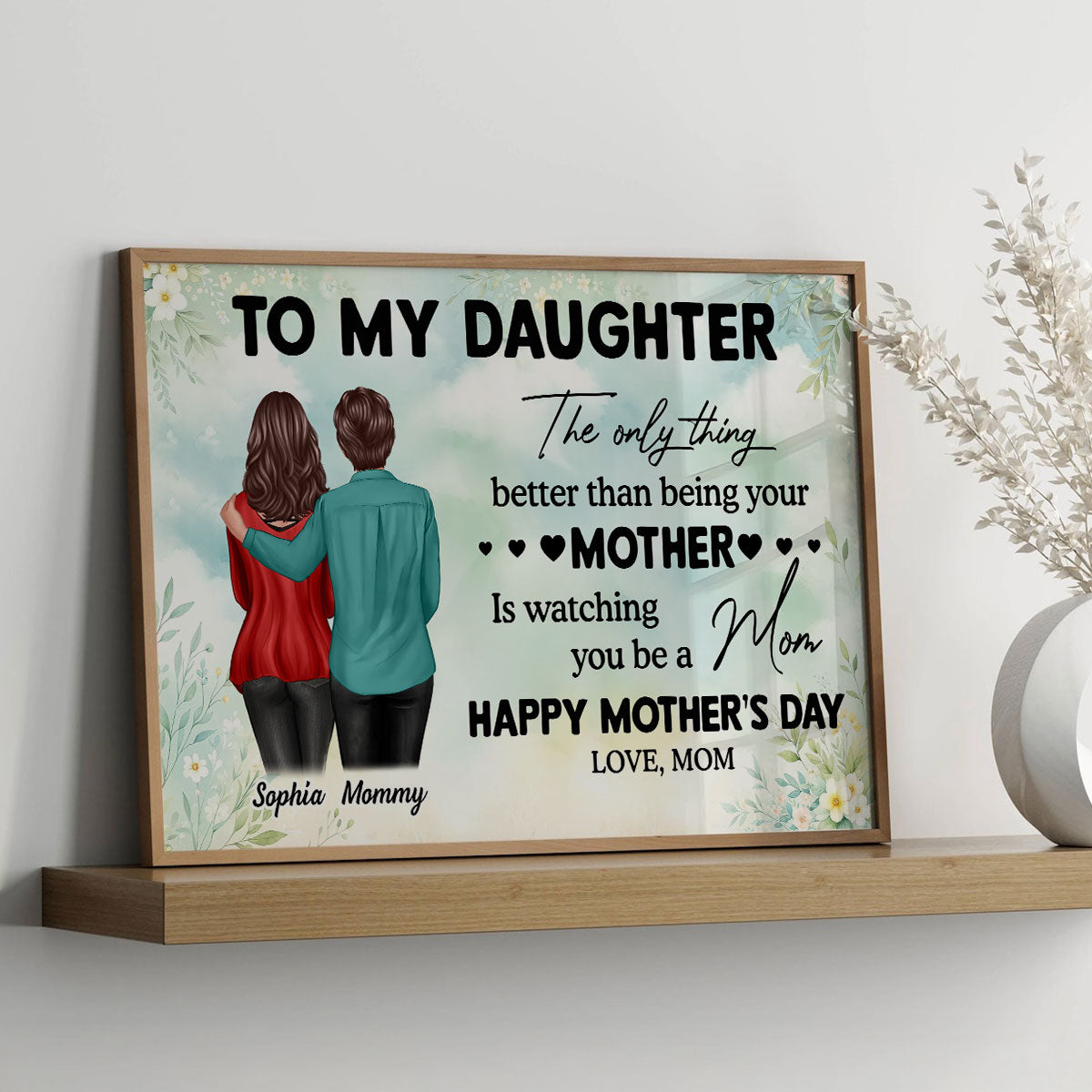 To My Daughter From Mom Personalized Poster, Heartfelt Gift For Daughter