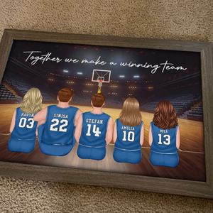 Basketball Team Personalized Family Poster, Unique Father's Day Gift for Dad, Gift for Husband
