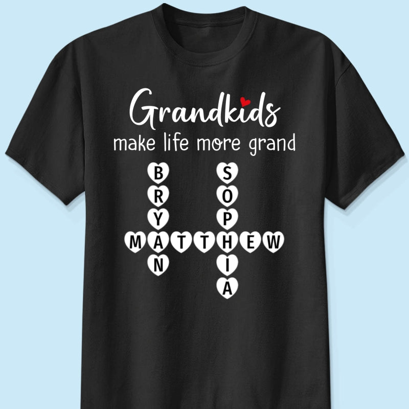 The Greatest Gift You Ever Know Crossword Puzzle Art Personalized Shirt | A Heartfelt Gift for Grandma's Birthday, Mother’s Day, or Just Because