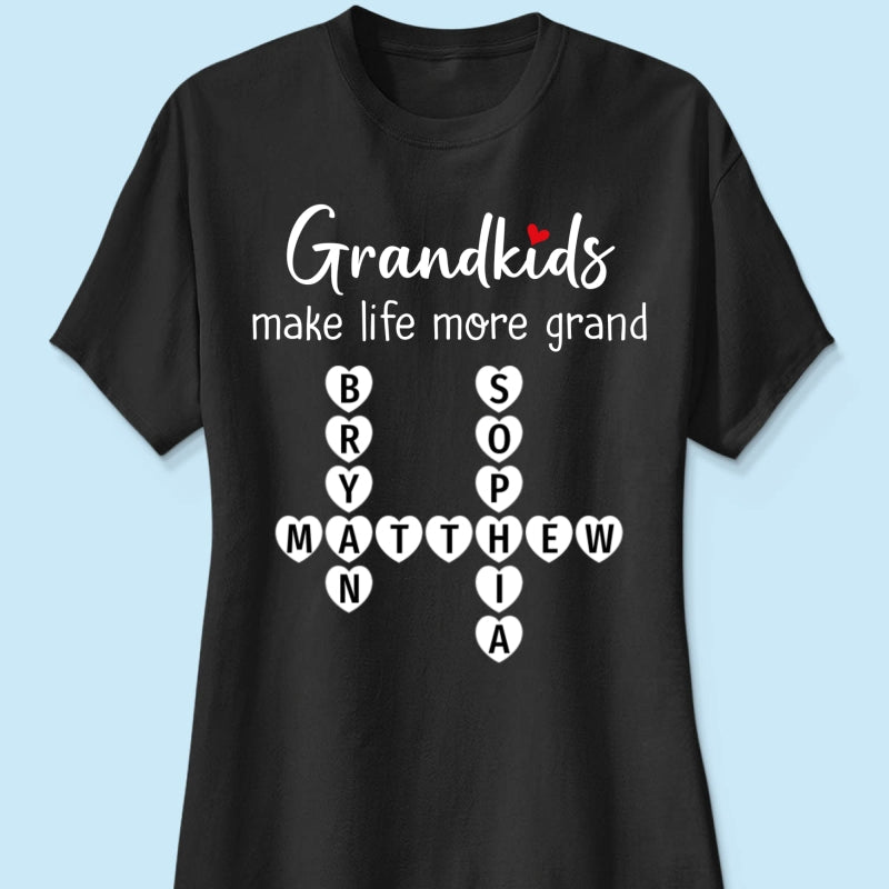 The Greatest Gift You Ever Know Crossword Puzzle Art Personalized Shirt | A Heartfelt Gift for Grandma's Birthday, Mother’s Day, or Just Because
