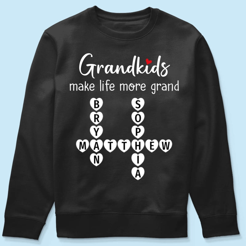 The Greatest Gift You Ever Know Crossword Puzzle Art Personalized Shirt | A Heartfelt Gift for Grandma's Birthday, Mother’s Day, or Just Because