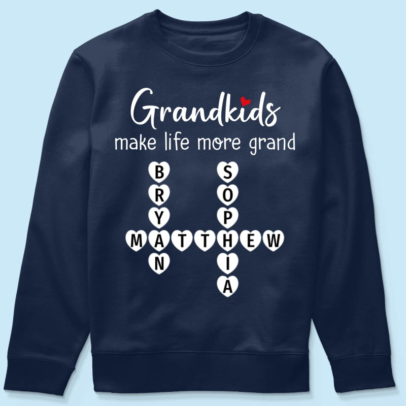 The Greatest Gift You Ever Know Crossword Puzzle Art Personalized Shirt | A Heartfelt Gift for Grandma's Birthday, Mother’s Day, or Just Because
