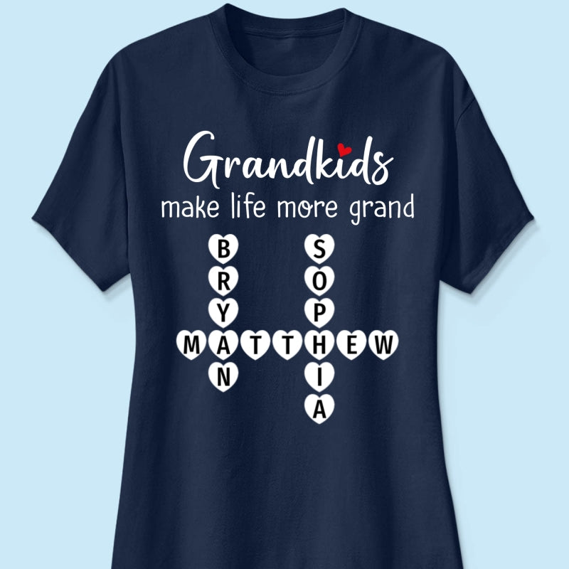 The Greatest Gift You Ever Know Crossword Puzzle Art Personalized Shirt | A Heartfelt Gift for Grandma's Birthday, Mother’s Day, or Just Because