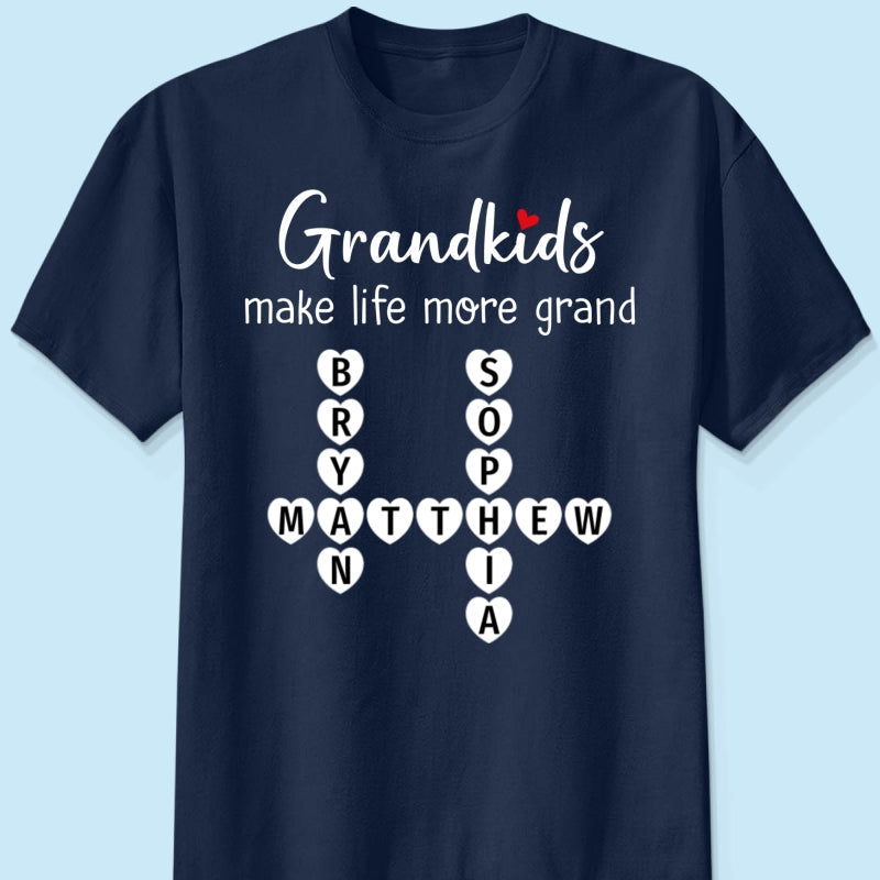 The Greatest Gift You Ever Know Crossword Puzzle Art Personalized Shirt | A Heartfelt Gift for Grandma's Birthday, Mother’s Day, or Just Because